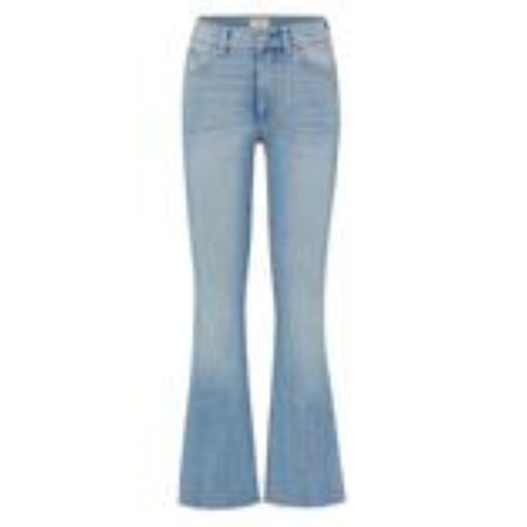 DL1961 Bridget Boot High Rise Instasculpt Crop Flare Jeans in Light Blue Size 30 - Picture 4 of 7